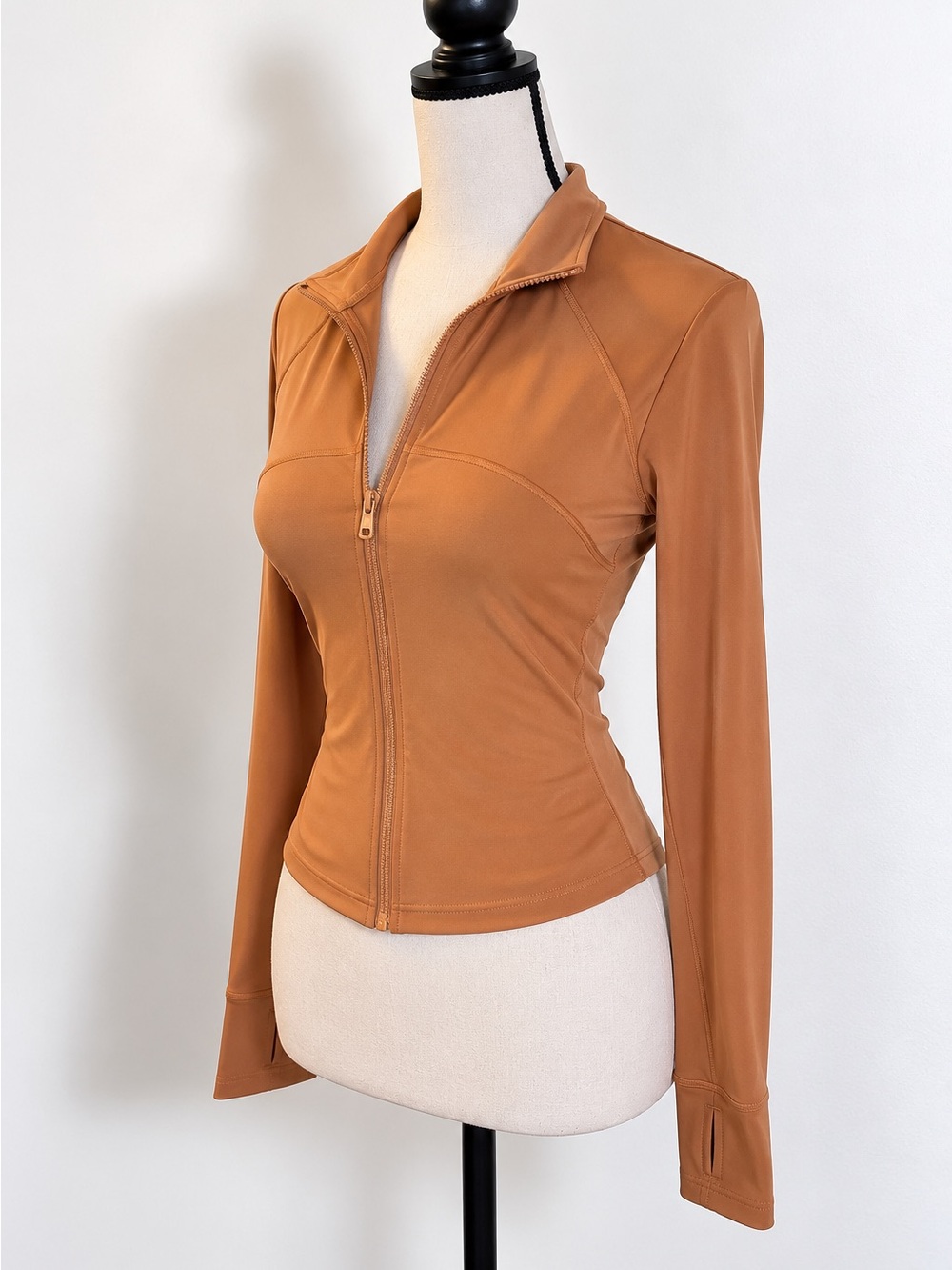New Mix Caramel Athletic Defined Zip-up jacket -Small (6)